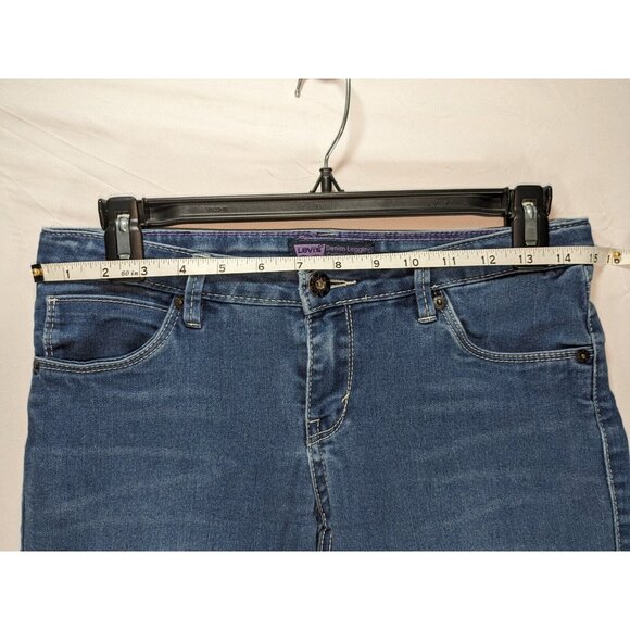 Levi's Girls Distressed Super Stretchy Denim Leggings 14 Jeggings Dark Blue Wash - Picture 3 of 9